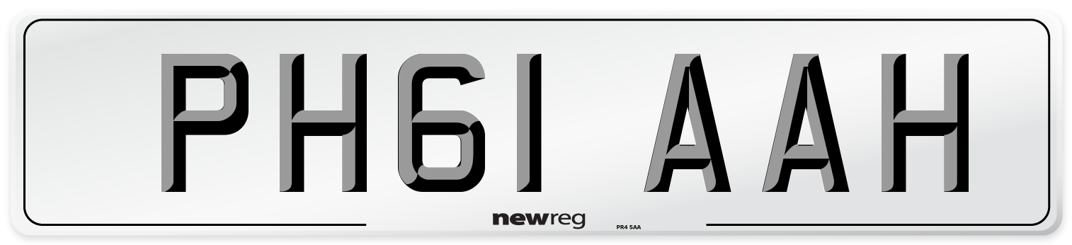 PH61 AAH Number Plate from New Reg